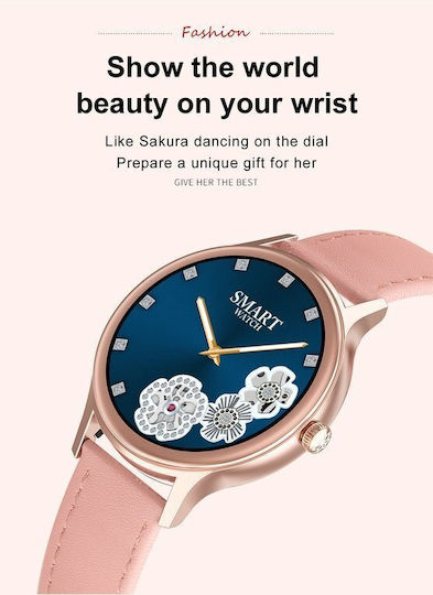 Pacific 18-6 38mm Smartwatch με Παλμογράφο (Ροζ Χρυσό)