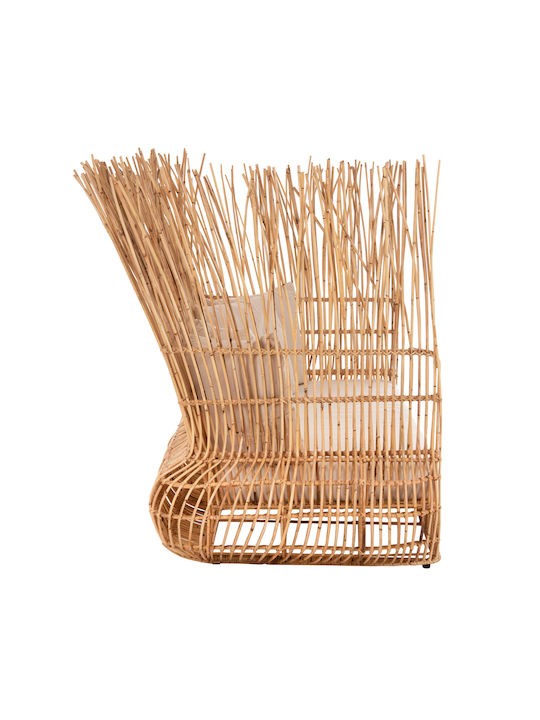 Zephyr Διθέσιος Καναπές Εξωτερικού Χώρου Rattan με Μαξιλάρια 200x120x142cm