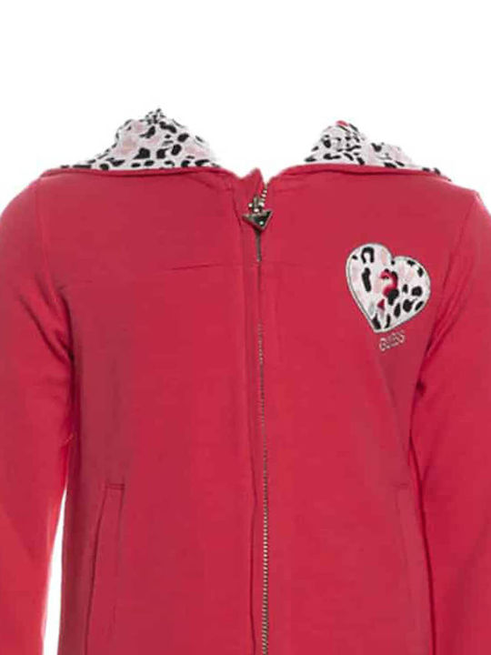 Guess Kids Cardigan with Hood Pink Active