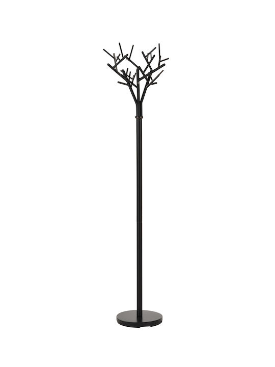 Diommi Καλόγερος Μεταλλικός Μαύρος 40x40x180cm
