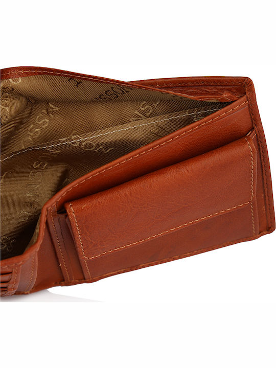 Leather Men's Wallet Classic Tabac Brown