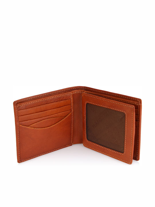 Leather Men's Wallet Classic Tabac Brown