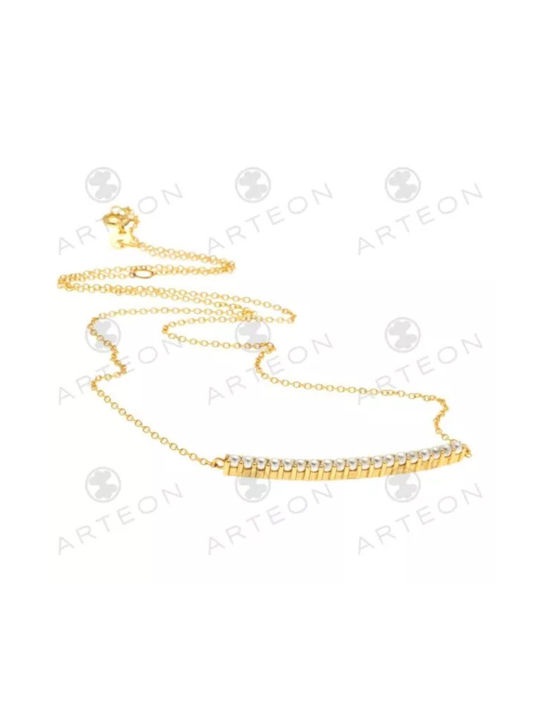 Arteon Necklace from Gold Plated Silver with Pearls