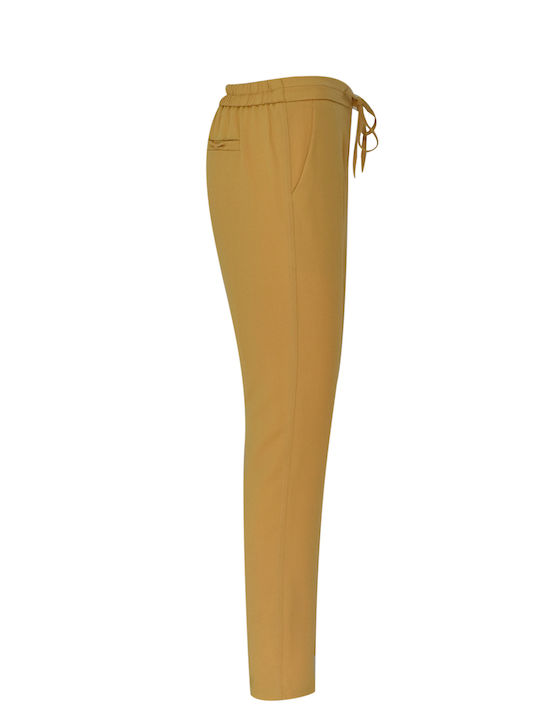 Grace & Mila Women's Fabric Trousers Yellow