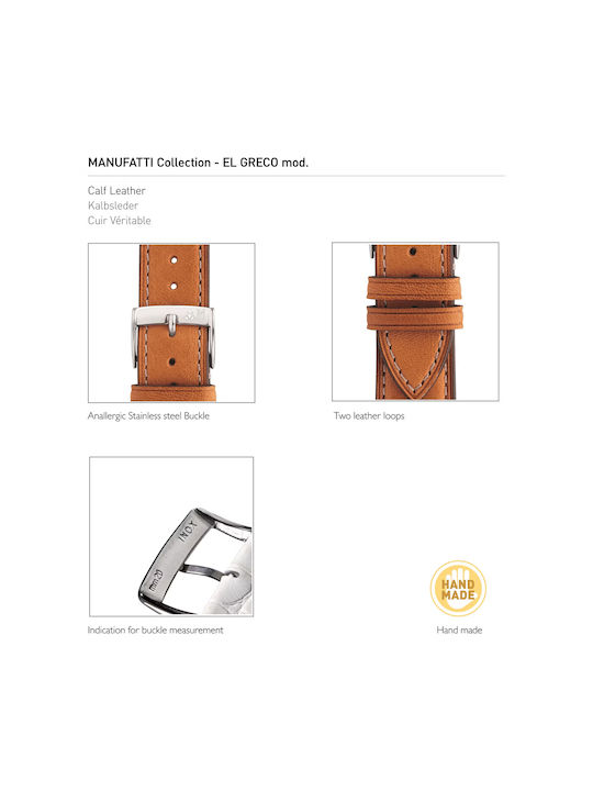 Morellato Leather Strap Brown 20mm