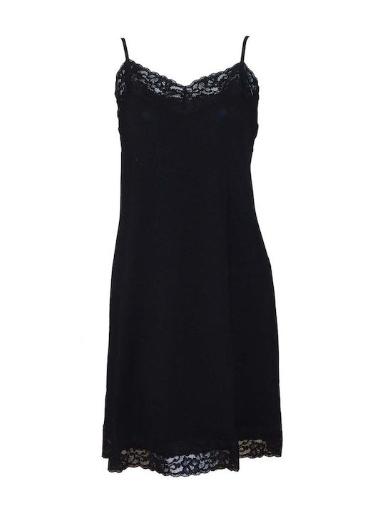 Alkmin Winter Women's Nightdress Black