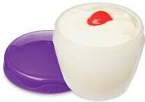 Sistema Yogurt To Go Set Plastic Lunch Boxes Purple-Blue 7.4x7.4cm 2 Pieces