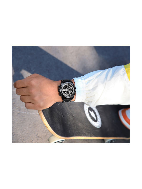 Naviforce Men's Watch 14mm Chronograph Battery with Black Rubber Strap