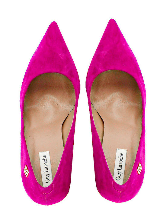 Leder Pumps mit Stiletto Fuchsie