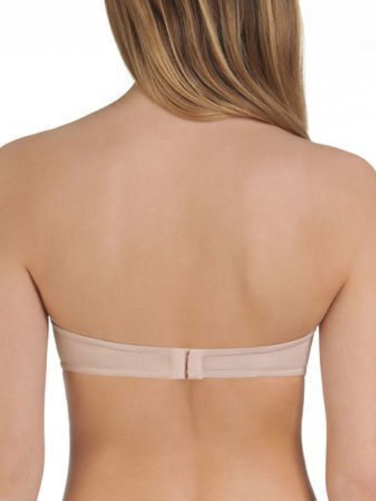 Dim Sticker Sticker Strapless Bra with Light Padding Underwire Light beige