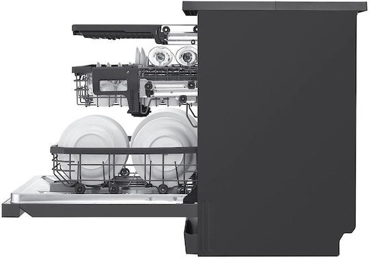 LG Mașină de spălat vase independentă cu Wi-Fi pentru 14 seturi de vase L60xÎ85cm Negru