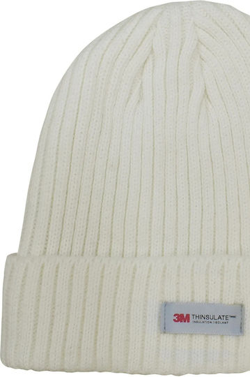 Beanie Unisex Σκούφος Πλεκτός σε Μπεζ χρώμα