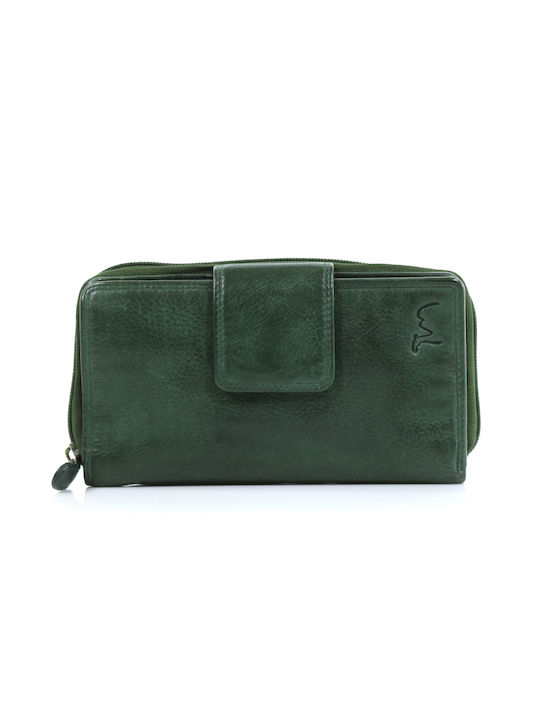 Trip Camel Wallet Genuine Vintage Soft Leather Wallet (500 Green)