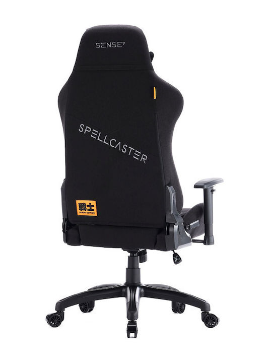 SENSE7 Spellcaster XL Геймърски стол с регулируеми подлакътници Черен