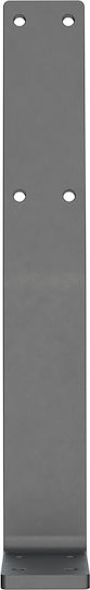 ML-Design Stainless Steel Corner Shelf Gray 345x90mm 2pcs 490009803