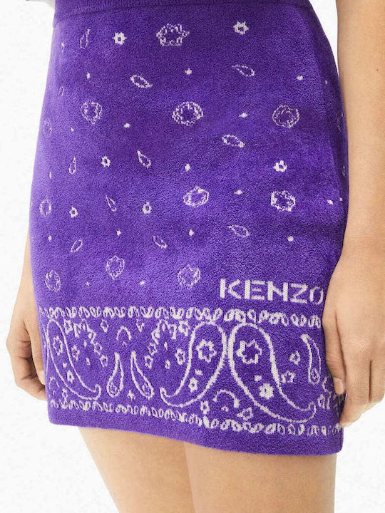 Bandana Jacquard Mini Damenrock Lila