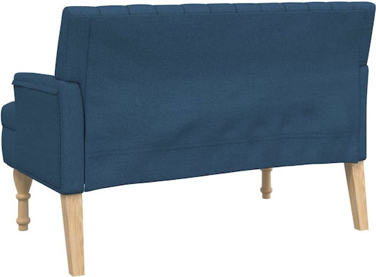 Canapea Cu Două Locuri Albastră Cu Perne Decorative 113x64.5x75.5cm