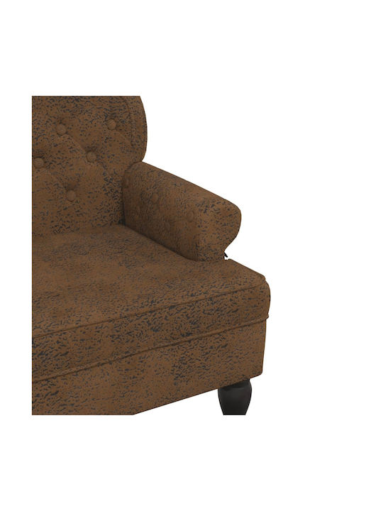 Διθέσιος Καναπές Καφέ 119.5x64.5x75εκ.