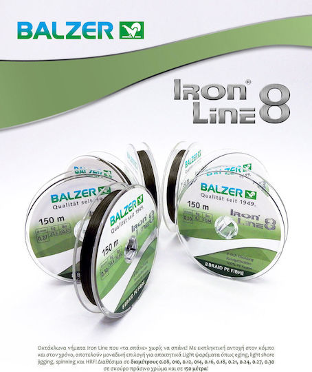 Balzer Iron Line Fischereifaden 150m / 0.10mm / 8.1kg
