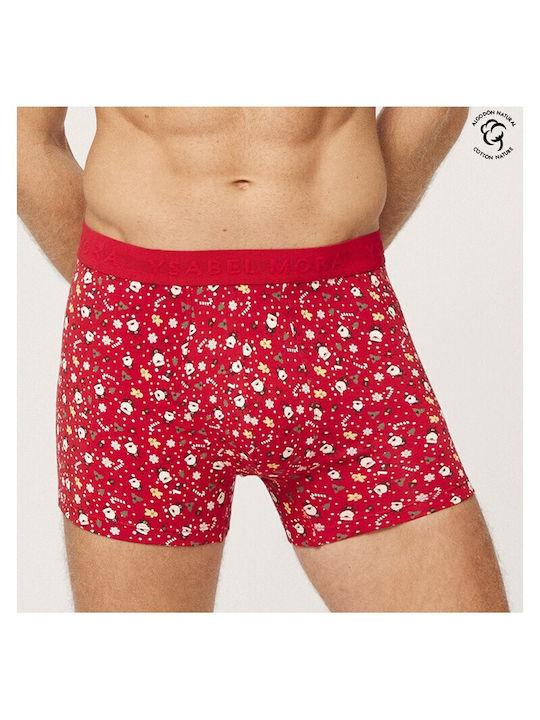 Ysabel Mora Men's Boxer Red with Patterns