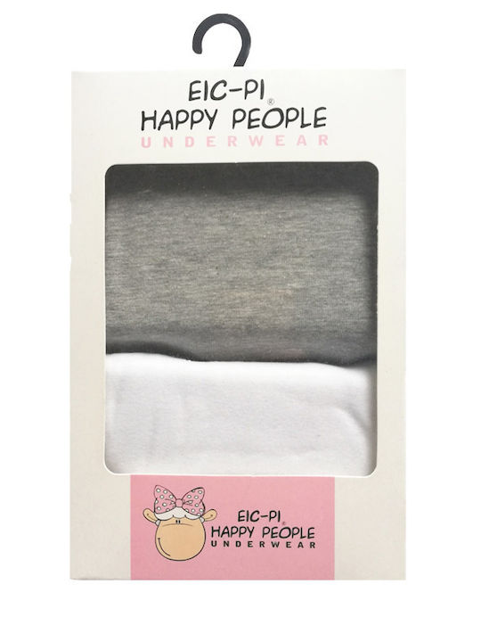 Happy People Kids Set with Tank Tops Short Sleeves Gray 2pcs