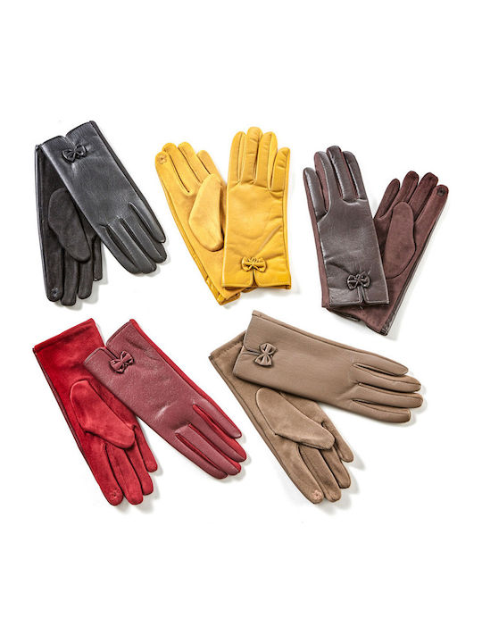 Verde Women's Touch Gloves Burgundy