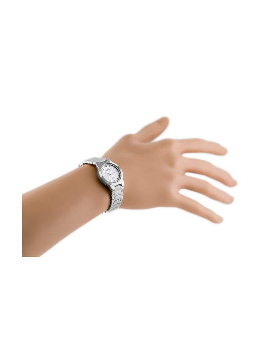 AGBarr Damen Uhr mit Silber Metallarmband