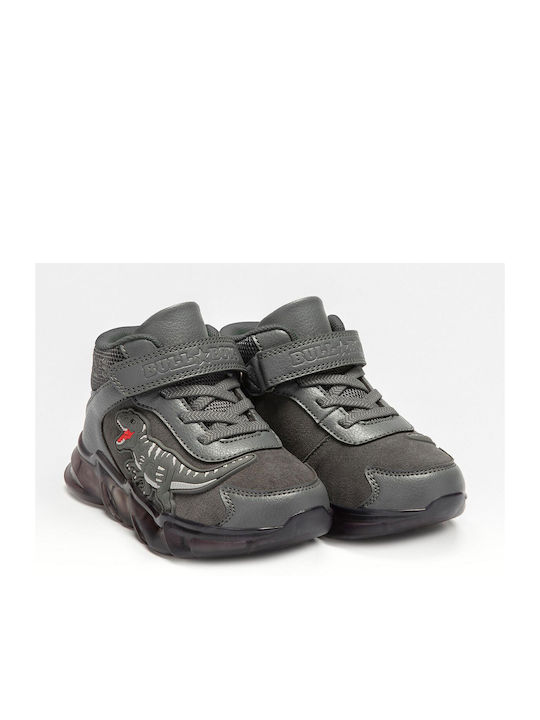 Bull Boys Kids Sneakers with Lights Gray