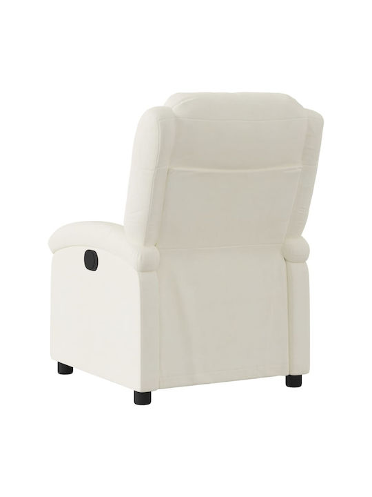 Relax Armchair with Footstool Cream 71x86.5x99.5cm