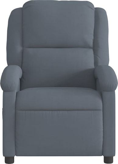 Relaxsessel mit Fußhocker Samt Dark Grey 71x86.5x99.5cm