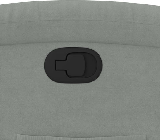 Relaxsessel mit Fußhocker Samt Light Grey 71x86.5x99.5cm