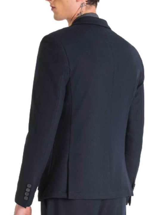 Antony Morato Men's Suit Jacket Slim Fit Blue Ink