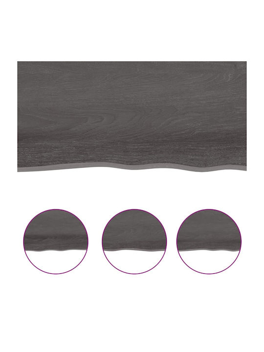 vidaXL Suprafața mesei din Lemn Masiv Gri închis 60x40x2cm 3156407 1buc