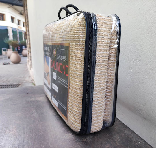 Dalimond Plasă de umbră Bej Cu cerc 3x4m 270gr/m²