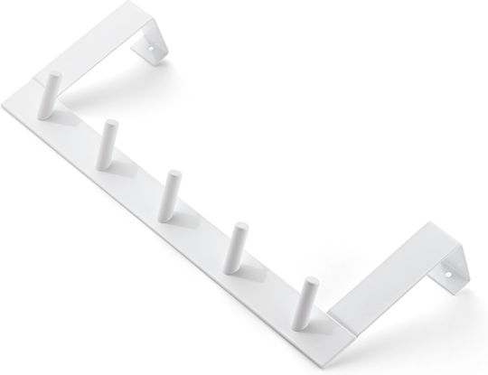 Rayen Door Hook 5 Slots Metallic 36x12.5x4cm