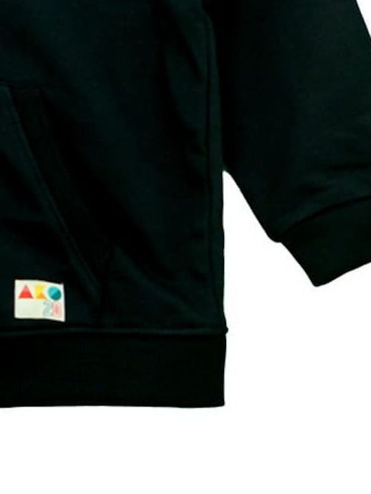 Ako Kids Sweatshirt Cardigan with Hood Black