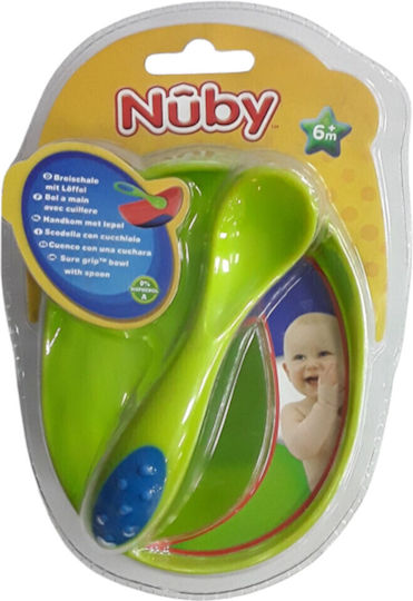 Nuby Παιδικό Σετ Φαγητοδοχείου από Πλαστικό Πράσινο