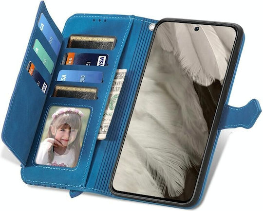 Flower Zipper Wallet Μπλε (Google Pixel 8)