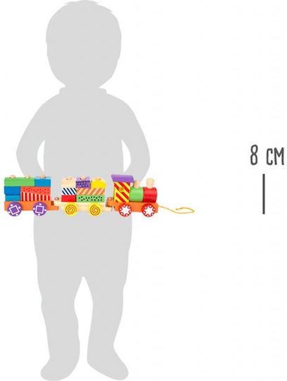 Small Foot Pull-Along Toy Colorful Train made of Wood for 12++ Months