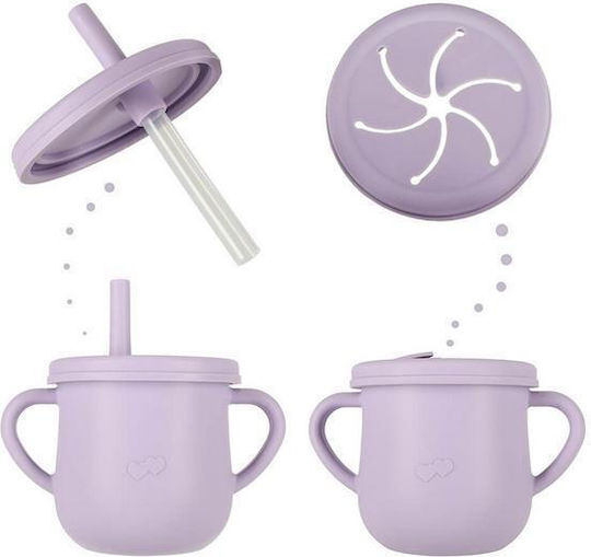 Hola Toys Feeding Set Crab made of Silicone Purple 6pcs