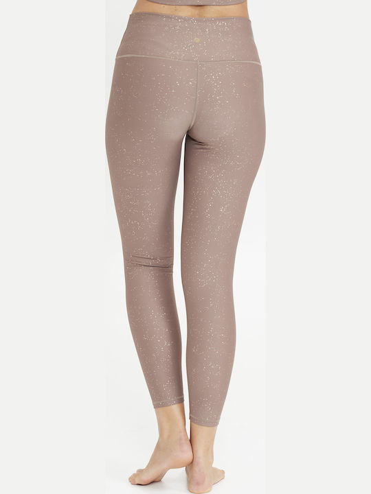 Training Damenlanges Hohe Taille Beiges Leggings