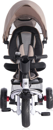Lorelli Rocket Kids Tricycle Convertible, With Storage Basket, Sunshade & Push Handle for 1.5+ Years Beige