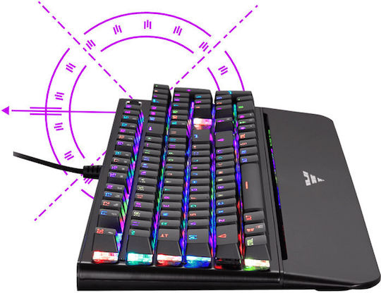 Preyon Long Claw Gaming Μηχανικό Πληκτρολόγιο με Gateron Brown διακόπτες και RGB φωτισμό (Αγγλικό US)