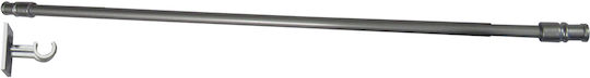 Central Home Extendable Metallic Curtain Pole Florida Single Diameter 12mm Length 135-225cm Silver Matte 5131