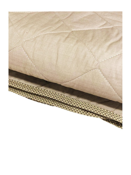 Decotelia Κουβερλί Υπέρδιπλο Σκούρο μπεζ 220x240cm
