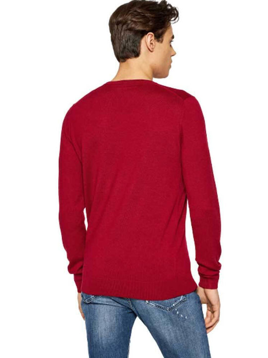 Karl Lagerfeld Men's Long Sleeve Sweater Red