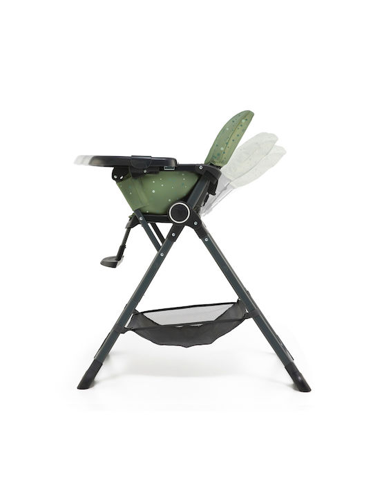 Kinderkraft Foldee Foldable Baby Highchair with Adjustable Height Green