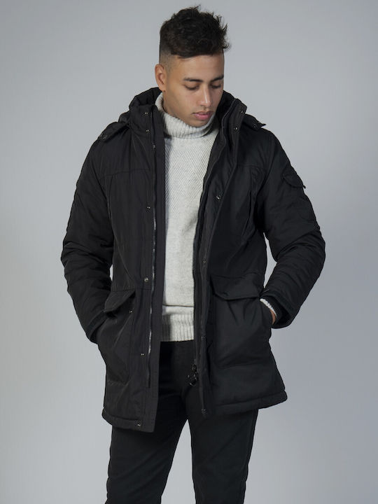 Dors Herren Winter Jacke Lässig Wasserdicht und winddicht Black