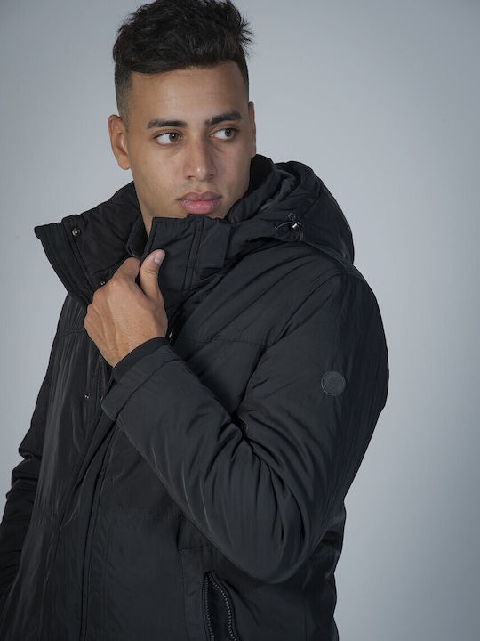 Winter Jacket Waterproof and Windproof Black