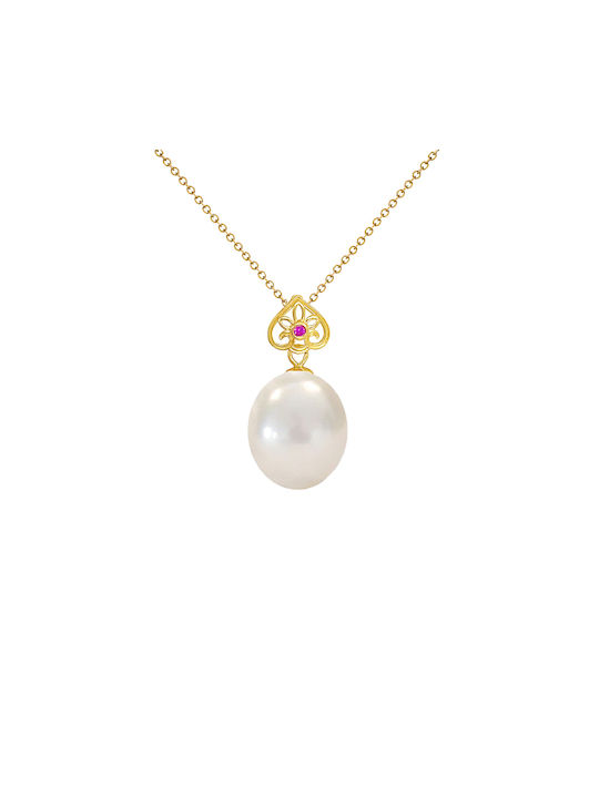 Margaritari Charm from Gold 18k with Pearls